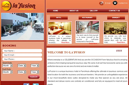 Lafusion Hotel website design