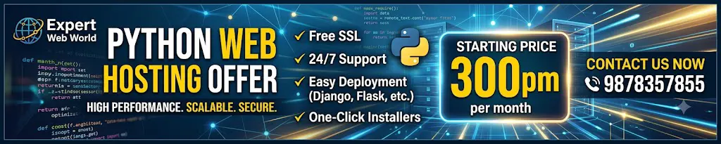 Python hosting price on linux server.