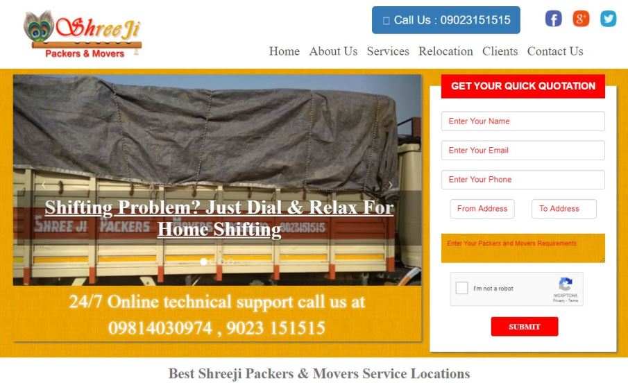 packers and movers client